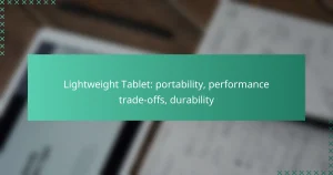 Lightweight Tablet: portability, performance trade-offs, durability
