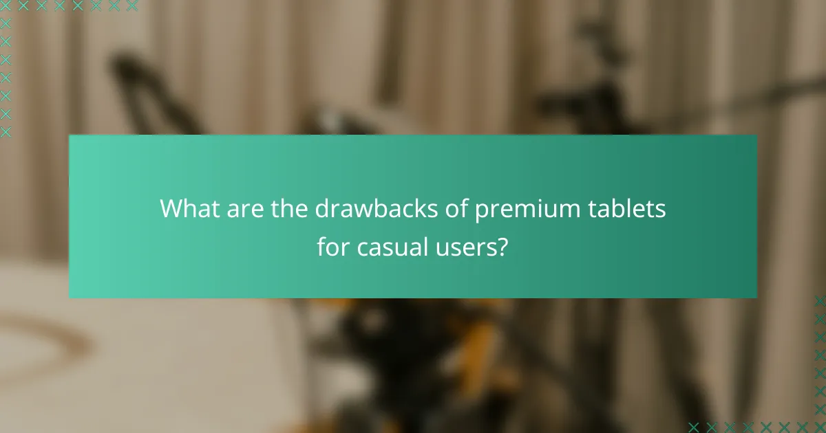 What are the drawbacks of premium tablets for casual users?